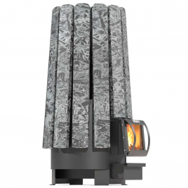 Дровяная банная печь GrillD Cometa 180 Vega Short Stone, серпентинит