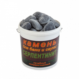 Cерпентинит для каменки крупный шлифованный 20 кг