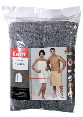 Килт для бани серый XXL, мужской